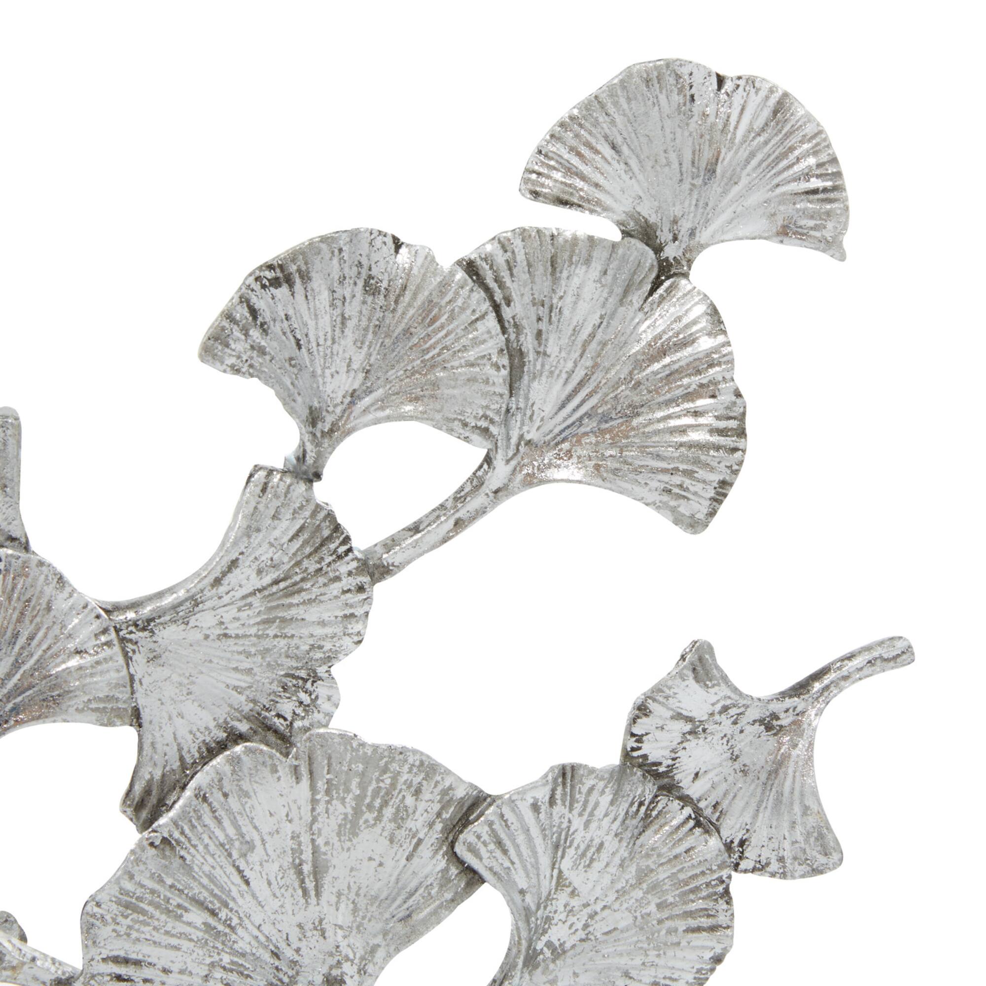 19" Silver Polystone Contemporary Sculpture